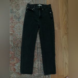 Madewell Classic Straight Jean in Washed Black